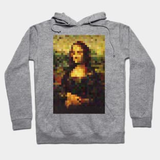 Mona Lisa Pixel Design Tee Hoodie